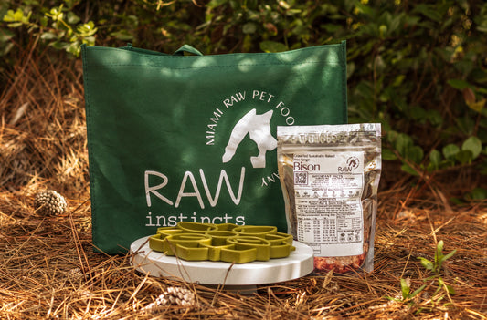 Raw Grass-Fed Bison Meal Blend for Cats, Dogs & Ferrets — PMR Florida Raw Instincts