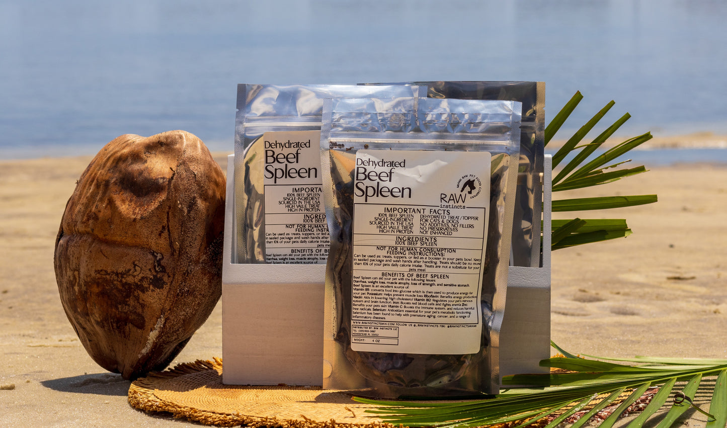 Beef spleen single ingredient treat for cats