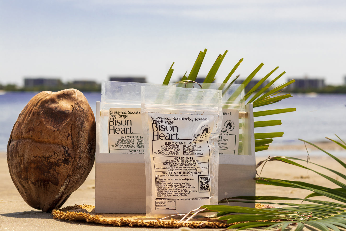 Healthy Dehydrated Bison Heart single ingredient treat for dogs
