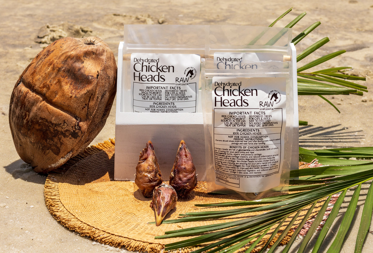 Chicken heads single ingredient treat /chew for dogs