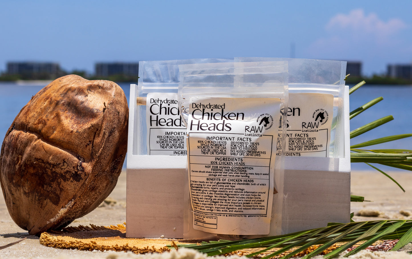 Healthy Chicken heads single ingredient treat /chew for dogs