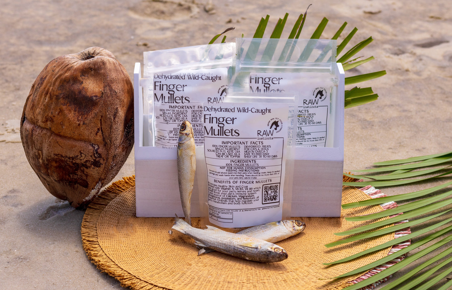 Dehydrated Wild-Caught Finger Mullets for Cats and Dogs — Raw Instincts Florida Keys