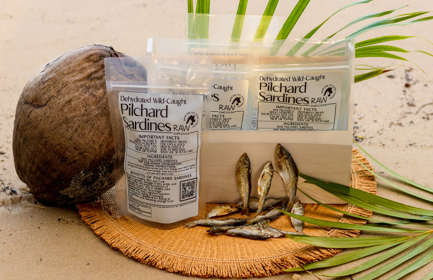 Dehydrated Wild Caught Pilchard Sardines for Cats and Dogs — Raw Instincts Florida 2oz
