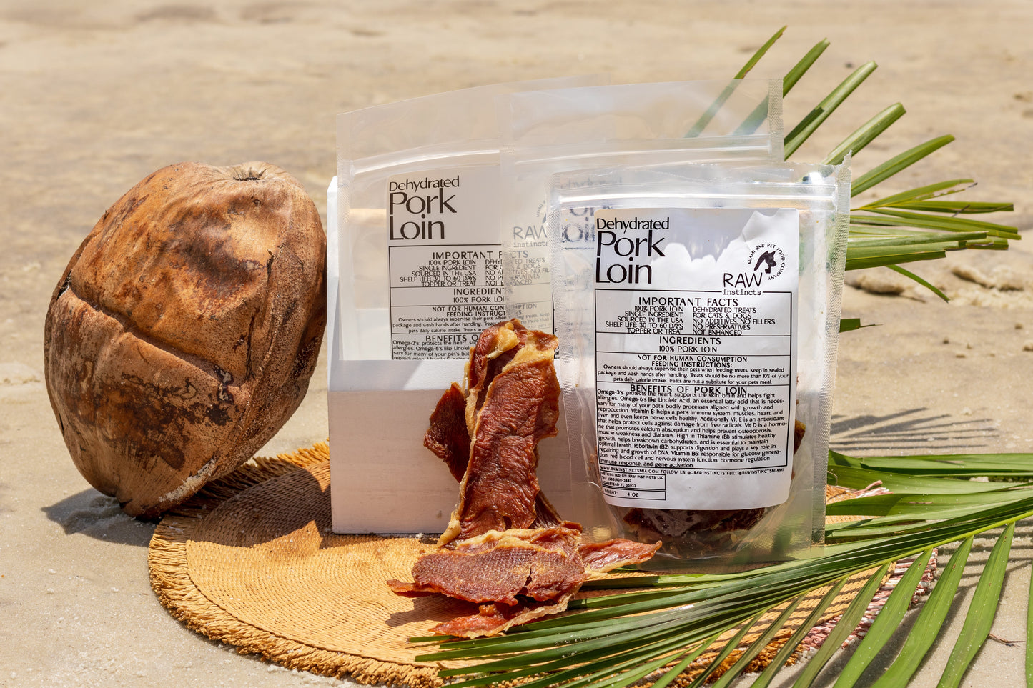 Raw Instincts Dehydrated Pork Loin – Small Batch USA Pet Treat